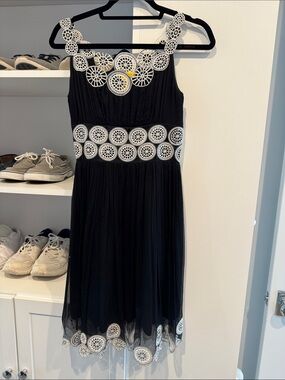 Catherine Malandrino Dress with White Crochet Trim